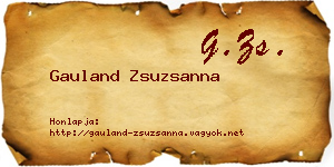 Gauland Zsuzsanna névjegykártya